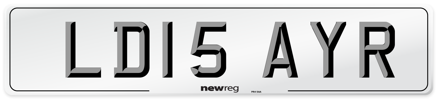LD15 AYR Number Plate from New Reg